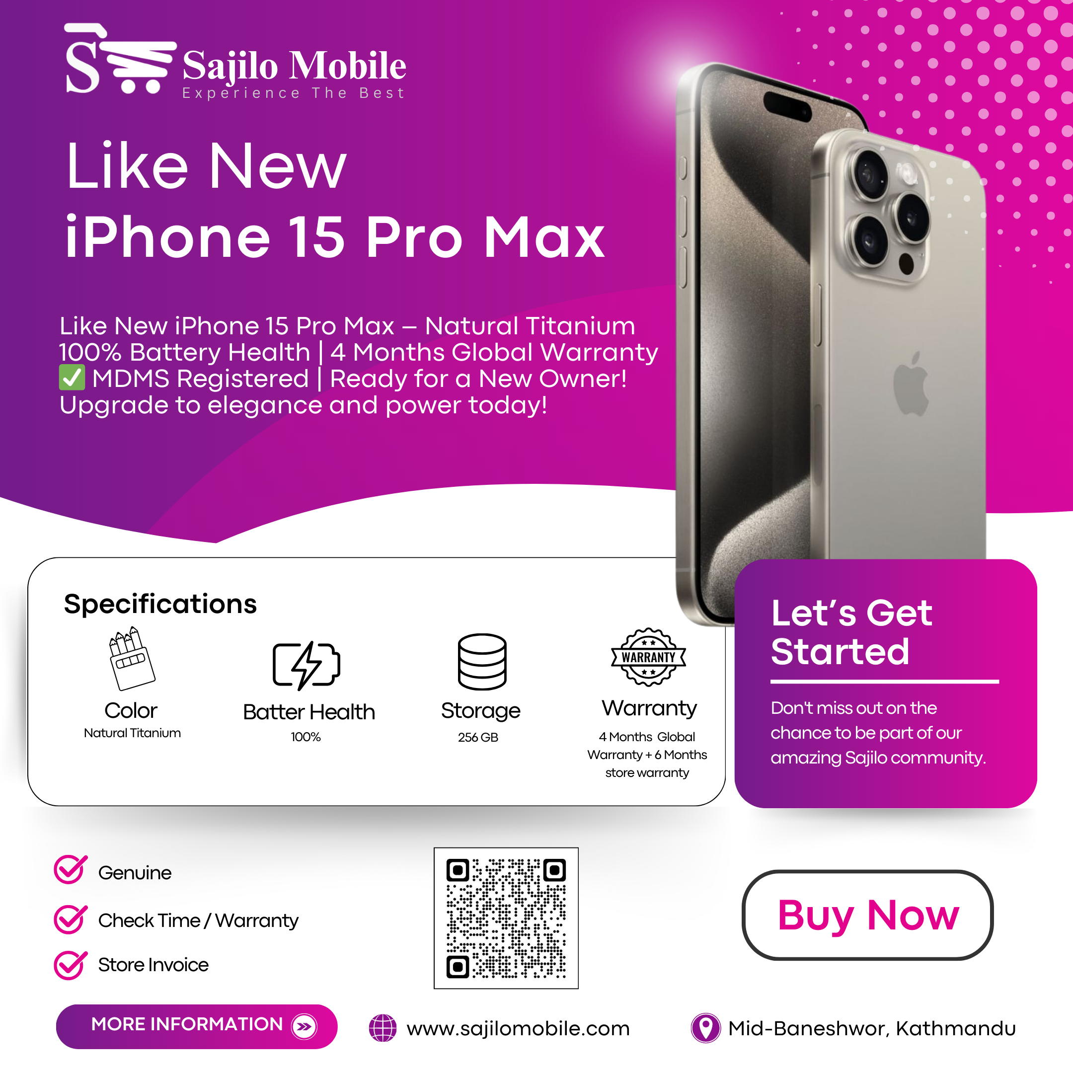  iPhone 15 Pro Max 256GB